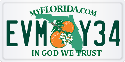 FL license plate EVMY34