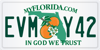 FL license plate EVMY42