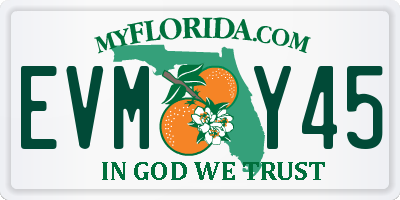 FL license plate EVMY45