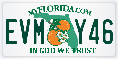 FL license plate EVMY46