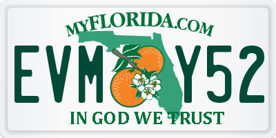FL license plate EVMY52
