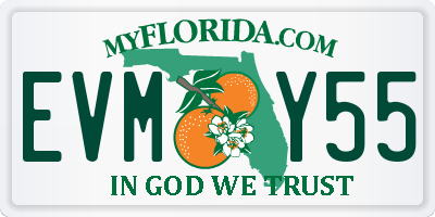 FL license plate EVMY55