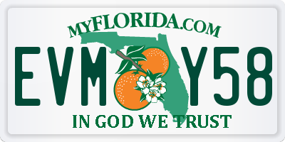 FL license plate EVMY58