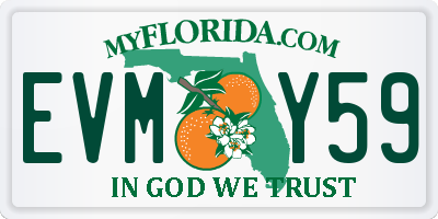 FL license plate EVMY59
