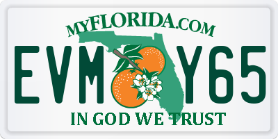 FL license plate EVMY65