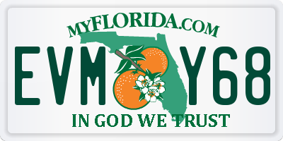 FL license plate EVMY68