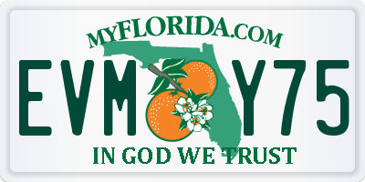 FL license plate EVMY75