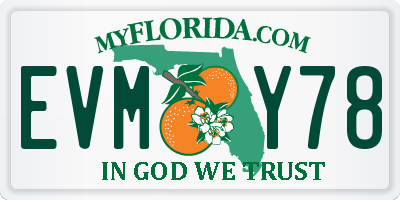 FL license plate EVMY78