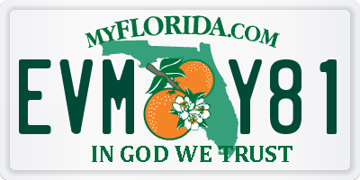 FL license plate EVMY81