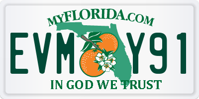 FL license plate EVMY91