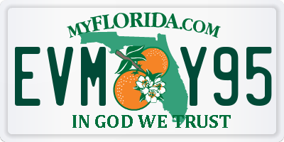 FL license plate EVMY95