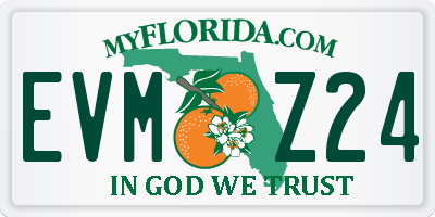 FL license plate EVMZ24