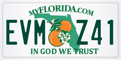 FL license plate EVMZ41