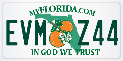 FL license plate EVMZ44