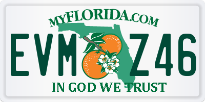 FL license plate EVMZ46