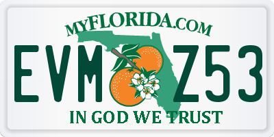 FL license plate EVMZ53