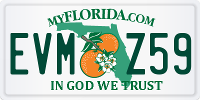 FL license plate EVMZ59