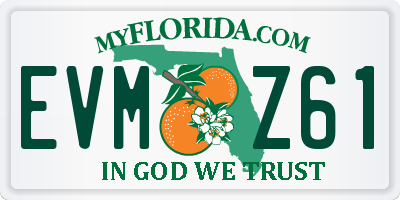 FL license plate EVMZ61