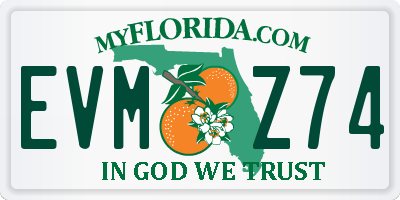 FL license plate EVMZ74