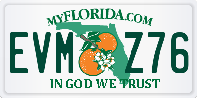 FL license plate EVMZ76