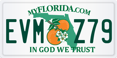 FL license plate EVMZ79