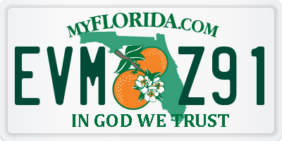 FL license plate EVMZ91