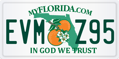 FL license plate EVMZ95
