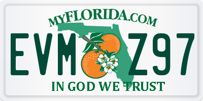 FL license plate EVMZ97