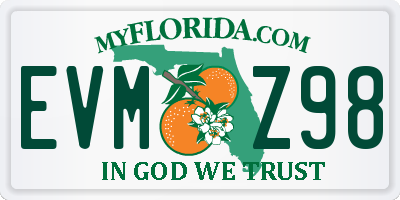 FL license plate EVMZ98