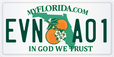 FL license plate EVNA01