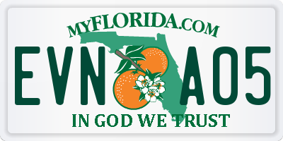 FL license plate EVNA05