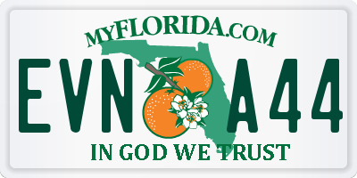 FL license plate EVNA44
