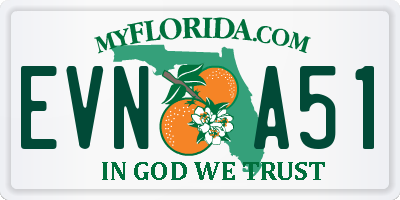 FL license plate EVNA51