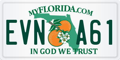 FL license plate EVNA61