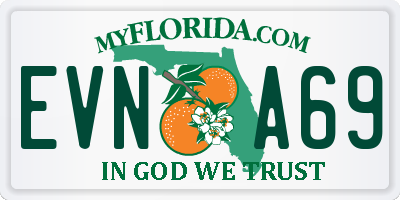 FL license plate EVNA69