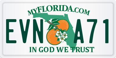FL license plate EVNA71