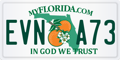 FL license plate EVNA73