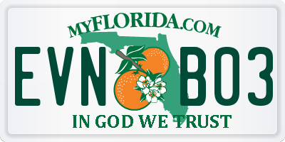 FL license plate EVNB03