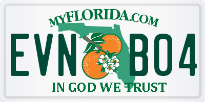 FL license plate EVNB04