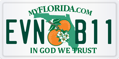 FL license plate EVNB11