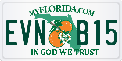 FL license plate EVNB15