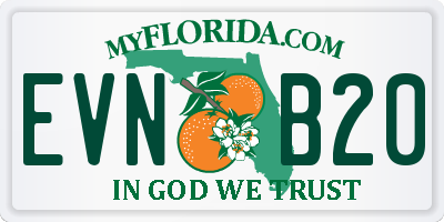 FL license plate EVNB20