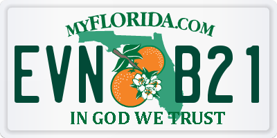 FL license plate EVNB21