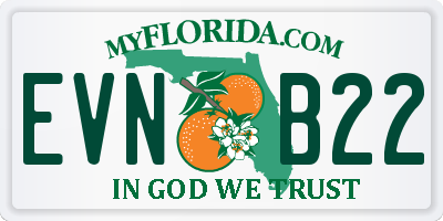 FL license plate EVNB22