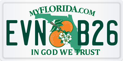 FL license plate EVNB26