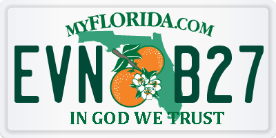 FL license plate EVNB27
