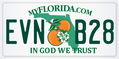 FL license plate EVNB28