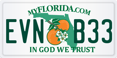 FL license plate EVNB33