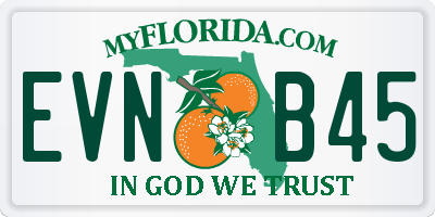 FL license plate EVNB45