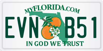 FL license plate EVNB51